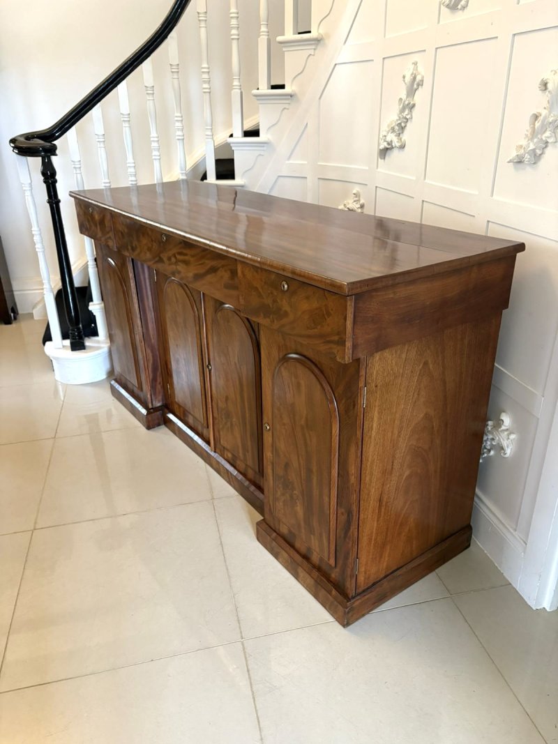 Antique Victorian Outstanding Quality Figured Mahogany Sideboard - Image 7